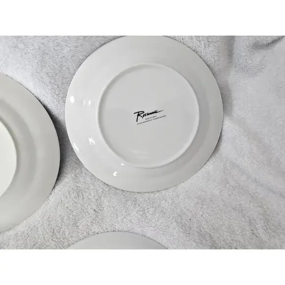 (Set of 3) Rosanna Kings Different Crown Dessert Plates Round Porcelain White 8" - Picture 10 of 12